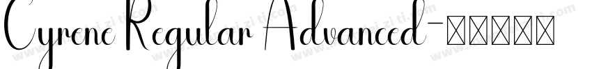 Cyrene Regular Advanced字体转换